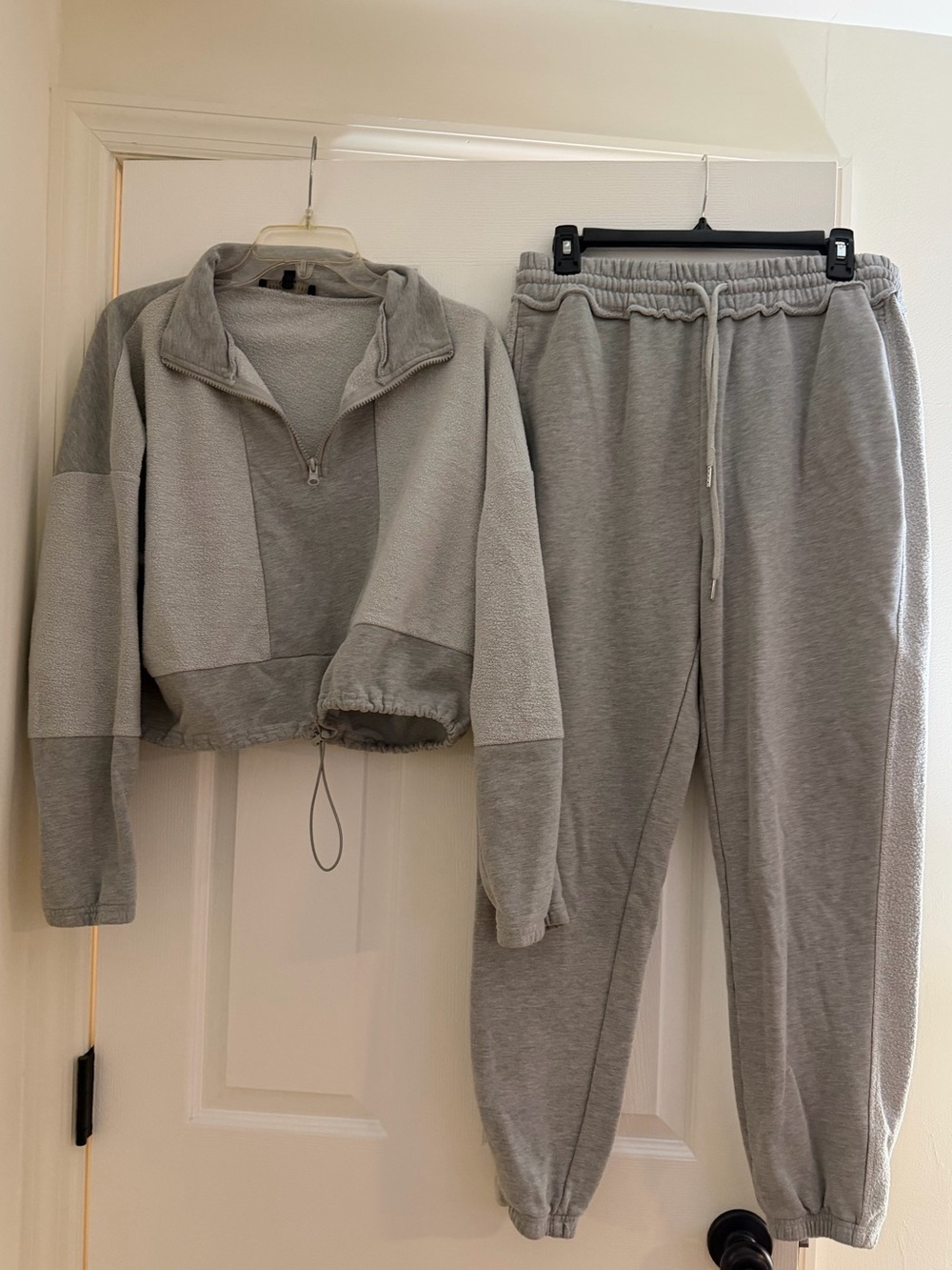 Dance & Marvel Light Gray Fleece Set